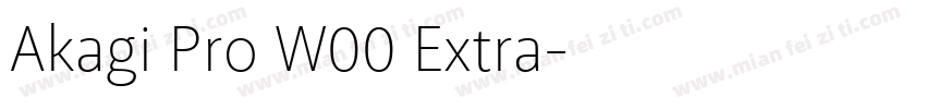Akagi Pro W00 Extra字体转换